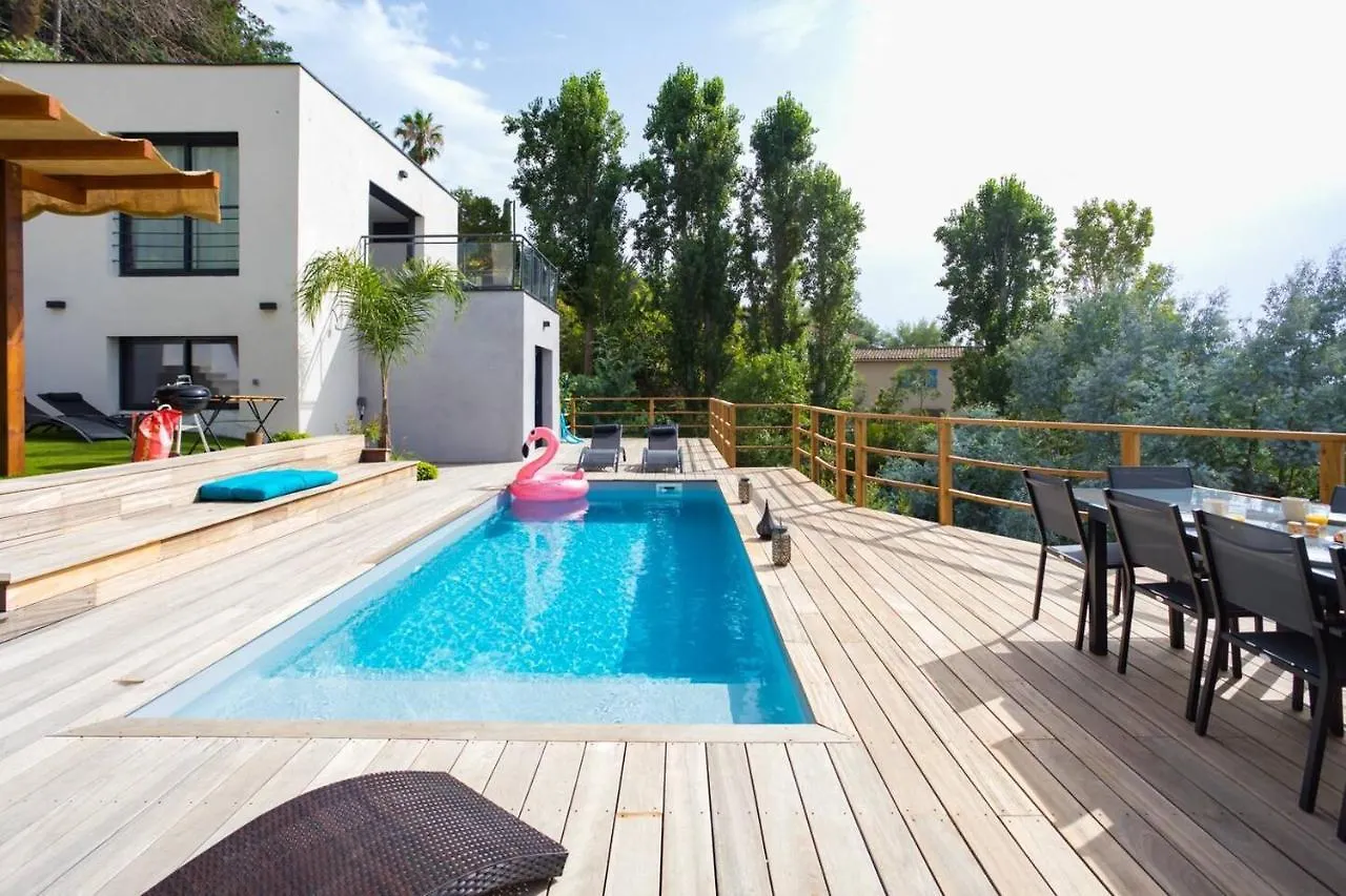 Villa Modern Super-Cannes Heated Pool, Parking, Clim, 7 Min To Cannes Beach Vallauris