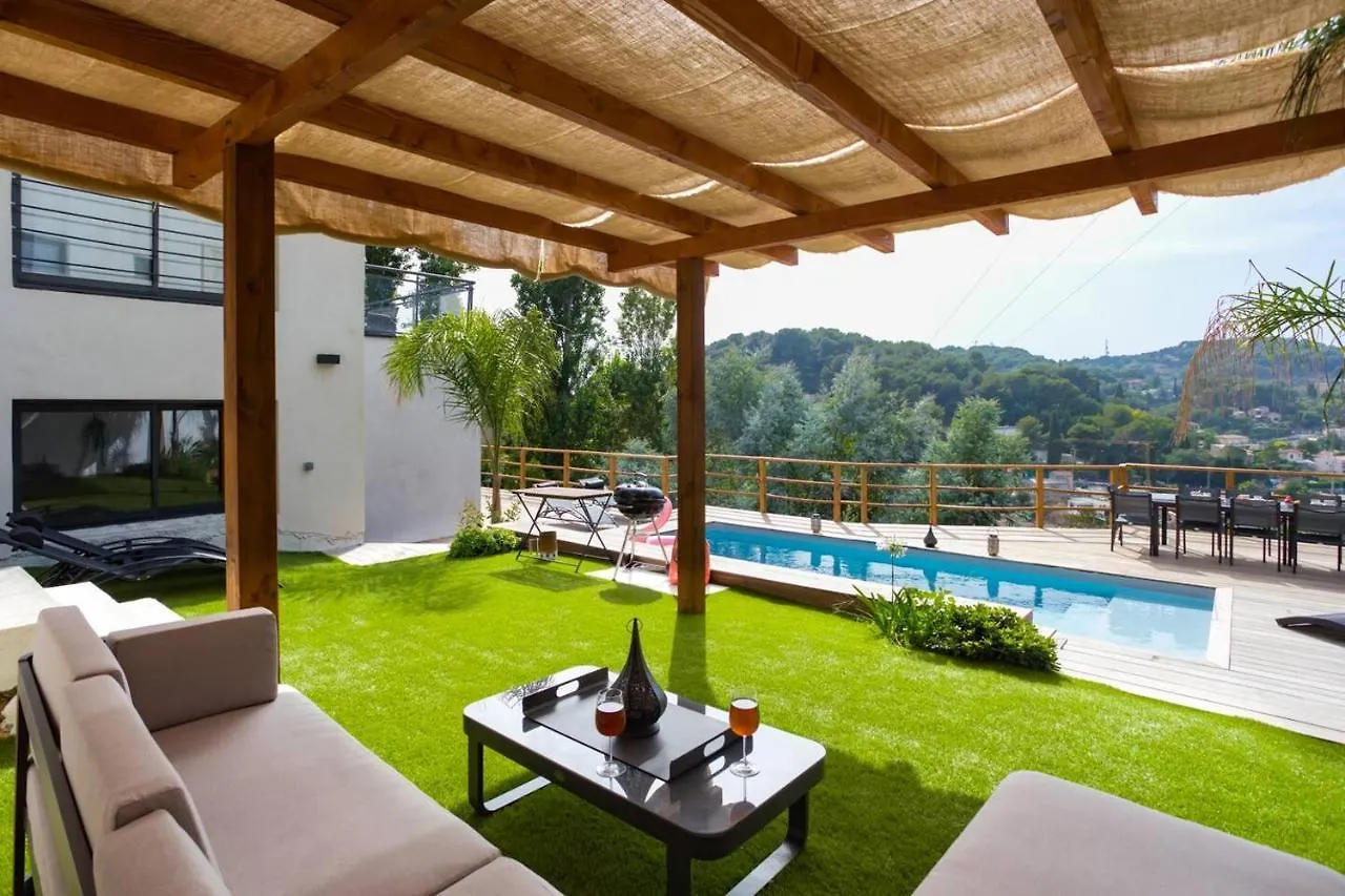 Villa Modern Super-Cannes Heated Pool, Parking, Clim, 7 Min To Cannes Beach Vallauris